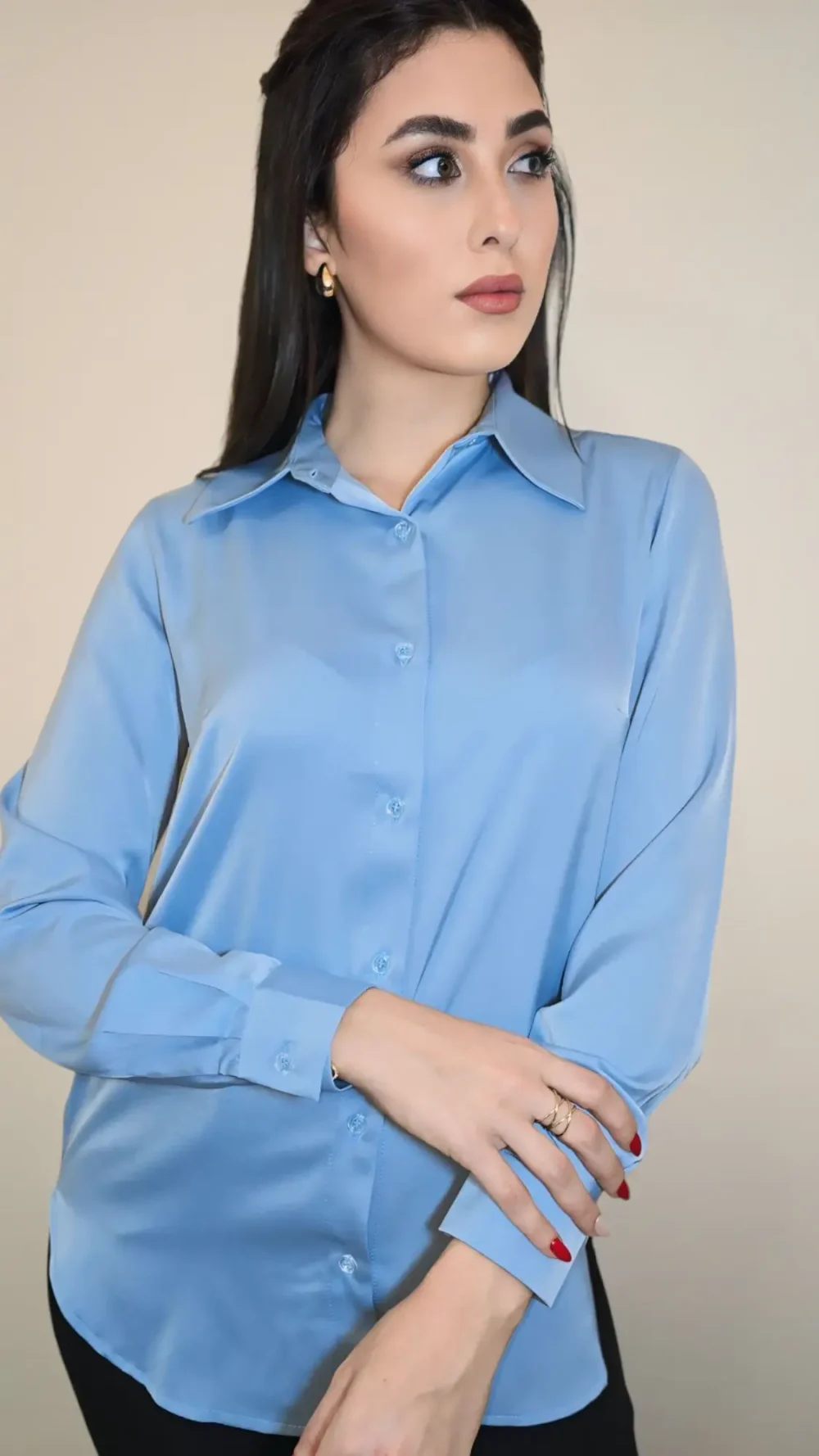 Satin relaxed shirt